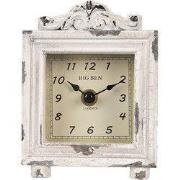 Clayre & Eef Staande Klok 10x6x14 cm Grijs Hout