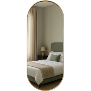 MISOU Wandspiegel - Goud - Ovale - Spiegel - Woondecoratie - Wanddecor...