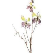 Clayre & Eef Decoratie Tak 85 cm Groen Metaal Vlinders