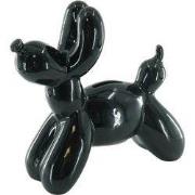 Ornament- Money Bank Balloon Dog- Ceramics- Black-17x7x17cm