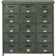 Ladekast Industrieel 15 Laden Groen - Giga Meubel