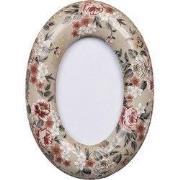 Clayre & Eef Fotolijst 9x13 cm Beige Keramiek Bloemen