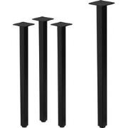 Set van 4 tafelpoten I-Design 72 cm glanzend zwart gepoedercoat staal ...