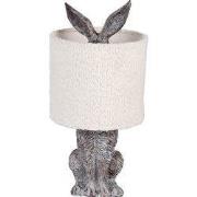 Clayre & Eef Tafellamp Konijn Ø 20x43 cm Bruin Beige Kunststof
