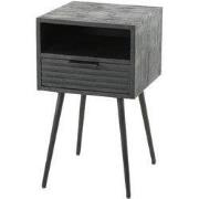 Nachtkastje 1L Marina Massief Mango Zwart