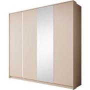 Meubella - Kledingkast Desert - Beige - 220 cm - Met spiegel