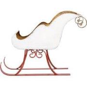 Clayre & Eef Decoratie Beeld Slee 37x15x28 cm Wit Metaal