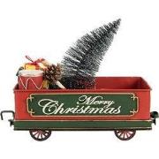 Clayre & Eef Kerstdecoratie Beeld Trein 31x15x25 cm Rood Metaal