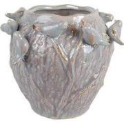 Clayre & Eef Bloempot Ø 25x20 cm Blauw Terracotta