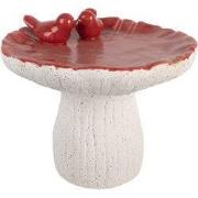 Clayre & Eef Decoratie Beeld Paddenstoel Ø 25x21 cm Wit Rood Terracott...