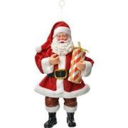 Clayre & Eef Kersthanger Kerstman 17 cm Rood Textiel