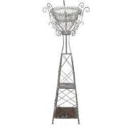 Clayre & Eef Planthouder 89x89x230 cm Grijs Bruin Metaal