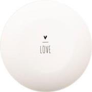 Clayre & Eef Ontbijtbord Ø 20 cm Wit Porselein Hart