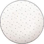 Clayre & Eef Ontbijtbord Ø 20 cm Wit Porselein Hartjes