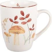 Clayre & Eef Mok 350 ml Beige Porselein Paddenstoelen