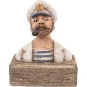 Clayre & Eef Decoratie Beeld Matroos 16x8x20 cm Beige Hout