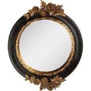 Clayre & Eef Spiegel 14x2x16 cm Zwart Kunststof