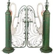 Clayre & Eef Tuinpoort 132x31x138 cm Groen Metaal