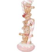 Clayre & Eef Kerstdecoratie Beeld Gingerbread man 10x10x27 cm Bruin Ku...
