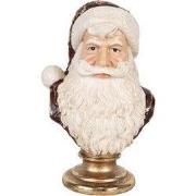 Clayre & Eef Kerstdecoratie Beeld Kerstman 17x15x27 cm Rood Kunststof