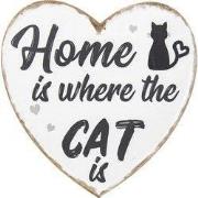 Clayre & Eef Tekstbord 25x25 cm Wit Zwart Metaal