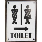 Clayre & Eef Tekstbord 26x35 cm Wit Zwart Metaal