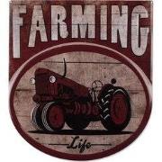 Clayre & Eef Tekstbord 50x56 cm Rood IJzer