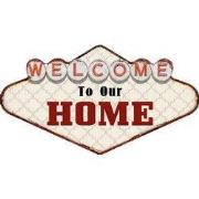 Clayre & Eef Wanddecoratie 49x27 cm Beige Rood IJzer