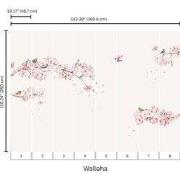 Japanse kersenbloesem - Kinderbehang - 389,6 cm x 280 cm - Walloha