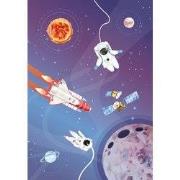 Reis door de ruimte - Kinderbehang - 194,8 cm x 280 cm - Walloha