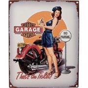 Clayre & Eef Tekstbord 20x25 cm Grijs IJzer Motor