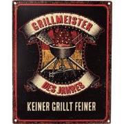 Clayre & Eef Tekstbord 20x25 cm Zwart IJzer