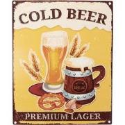 Clayre & Eef Tekstbord 20x25 cm Geel IJzer