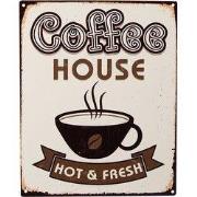 Clayre & Eef Tekstbord 20x25 cm Beige Bruin IJzer