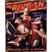 Clayre & Eef Tekstbord 20x25 cm Rood IJzer