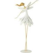 J-line - Fee Hart Label Metaal Wit/goud Large - 33x16x76cm