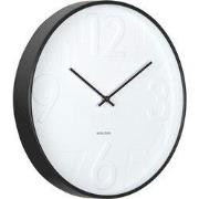 Wandklok Ayuno - Mat zwart - Ø40cm