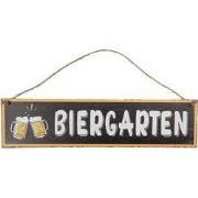 Clayre & Eef Tekstbord 40x10 cm Bruin Metaal Bier
