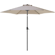 VARESE - Parasol - Taupe - 270 cm - Polyester