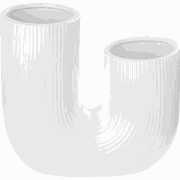 MITILINI - Bloemenvaas - Wit - Keramiek