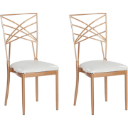 GIRARD - Eetkamerstoel - Rosegoud - Metaal