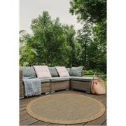 Brussels Uni Kader Buitenkleed – Rond - Indoor & Outdoor Vloerkleed – ...