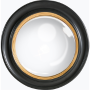 MALO - Wandspiegel - Zwart - PU/Glas