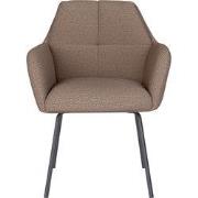 Eetkamerstoel Taupe Stof - Zithoogte 45cm - Pete