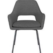 Eetkamerstoel Grijs Stof - Zithoogte 45cm - Mos