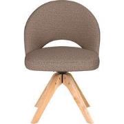 Eetkamerstoel Mick Taupe Houten Swivel - Giga Meubel