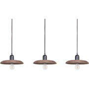 MANJEERA - Hanglamp 3 Lichtbruinen - Donkerbruin - Hout
