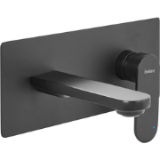 CHUNGARA - Wandgemonteerde mengkraan - Zwart - Messing