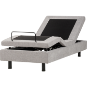 DUKE II - Eenpersoonsbed - Lichtgrijs - 80 x 200 cm - Polyester