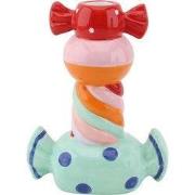 Candle holder- Stapled Toffee Candy - Multi Colour-13x7x20cm